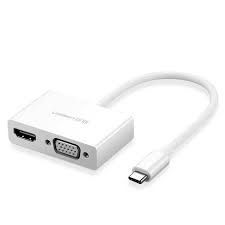 UGREEN USB USB-C to HDMI + VGA Converter – White – MM123