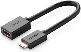 Ugreen Mini HDMI Male to HDMI Female Adapter Cable 22cm – UG- 20137