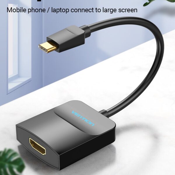 TDCBBVention Type-C to HDMI Adapter 0.15M Black ABS Type