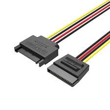 Vention SATA 15P Power Extension Cable 0.3M Black