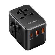 FJEB0 Vention 3-Port USB (C + A + A) Universal Travel Adapter (20W/18W/18W) Black FJEB0 Vention 3-Port USB (C + A + A) Universal Travel Adapter (20W/18W/18W) Black