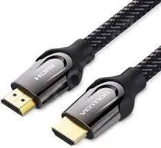 VAA-B05-B200 Vention Nylon Braided HDMI Cable 2M Black Metal Type
