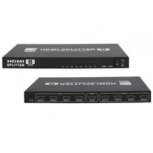 AKQBO 4K 1x8 HDMI Splitter Black Aluminum Alloy Type