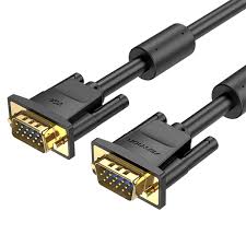DAEBJ VGA(3+6) Male to Male Cable with ferrite cores 5M Black